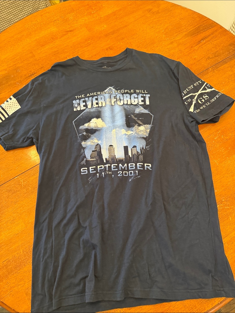 Grunt Style Navy "Never Forget" September 11th Graphic Tee xl